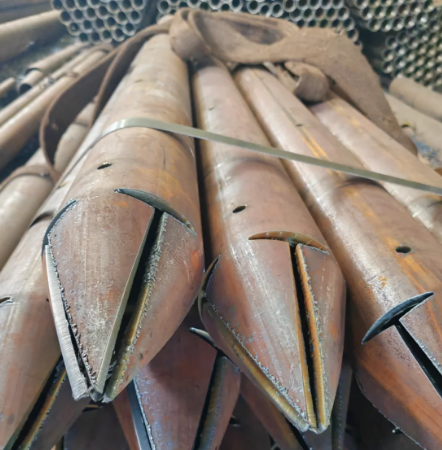 梧州出尖打孔加工无缝注浆钢花管注浆管厂家